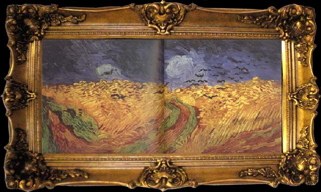 framed  Vincent Van Gogh Wheat Field with Crows (nn04), Ta026